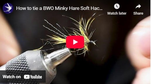 Tying a BWO Minky Hare Soft Hackle Fishing Fly